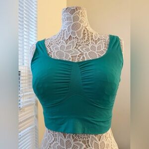 NWT Yitty Fabletics Nearly Naked Shaping MIDI Bra Plus 3X/4X Peacock Blue/Green